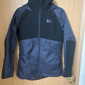 Helly Hansen Navy Shell Jacket with Orange Accent